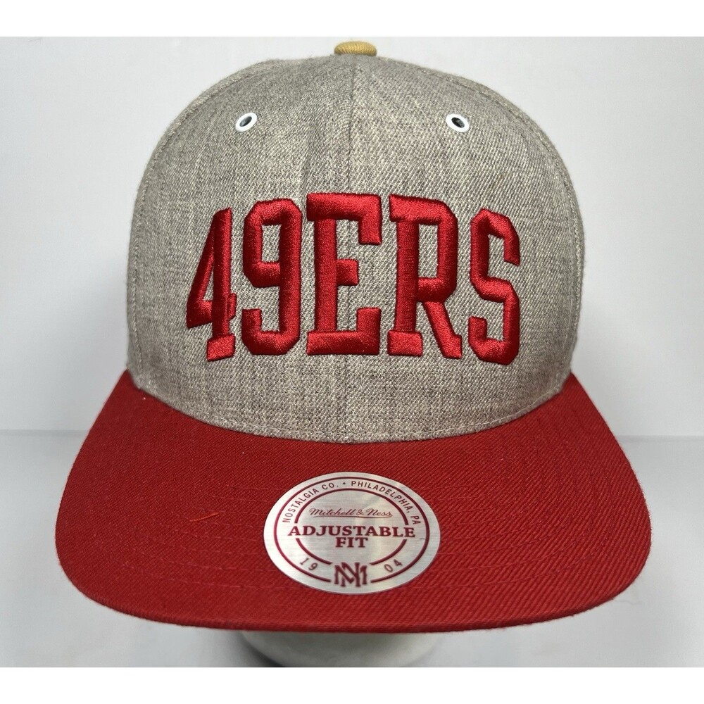 San Francisco 49ers Mitchell & Ness NFL Vintage Collection Snapback Hat Red Gray